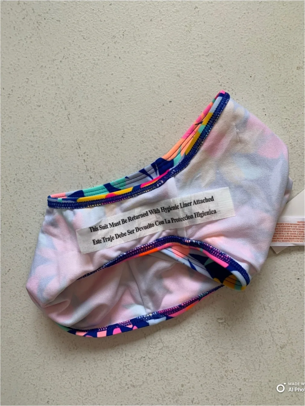Cat & Jack Girl’s Bikini Set Swimsuit Size Small (6/7) NWT Blue Pink Beach Swim